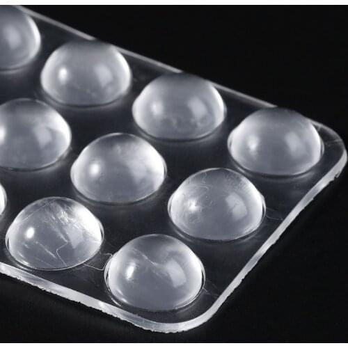 24 Pcs Resin Mute Pads Door Knob Wall Collision Avoidance Toilet Lid Protective Transparent Sticker Anti-slip