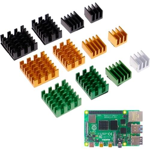 4pcs/set For Raspberry Pi 4B Computer Aluminium Heat sink cooler radiator Heat dissipation Cooling Pads
