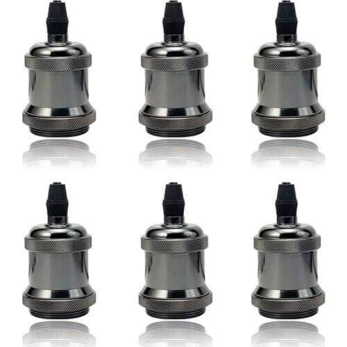 4pcs Vintage Aluminum Lamp Base DIY Decoration Lighting Accessories E27 Socket Edison Bulb Holder Pendant Retro