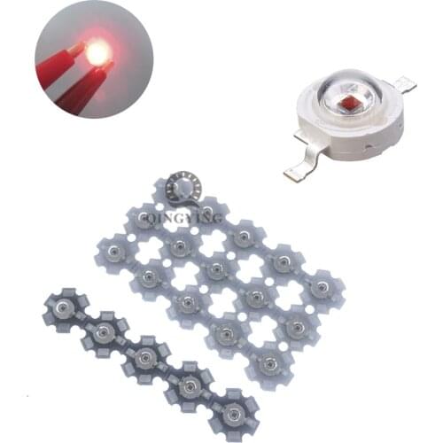 5pcs 730NM 740nm 3W Far Red LED Far Infrared LED 3W 720NM IR LED with 20mm Star Platine Base for For LED Project DIY