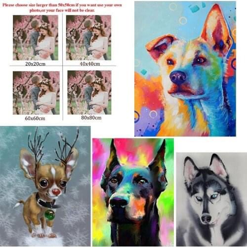 5D Diy Diamond Painting Animal Various Styles of Dogs Square Diamond Round Diamond Full Diamond Cross Stitc Mosaic Home Decora
