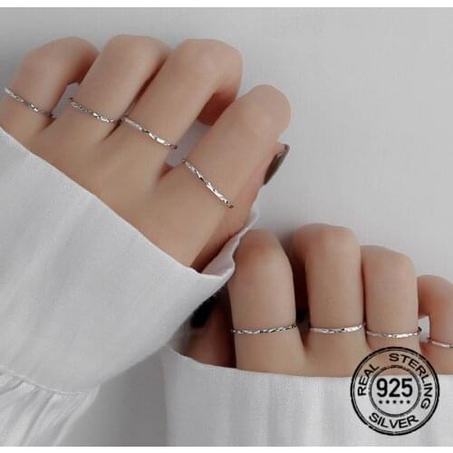 925 Sterling Silver Circle Gypsophila Closed Rings For Women Minimalist Fashion Creative Vintage Student Party Jewelry INEFFA