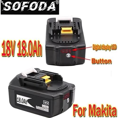 Latest Upgraded BL1860 Rechargeable Battery 18V 18000mAh Lithium ion for Makita 18v Battery BL1840 BL1850 BL1830 BL1860B LXT 400