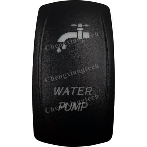 Car Boat Truck Backlit Swtich Cap- Laser Engraving -WATER PUMP-for Led Carling Arb Narva 4x4 RV Rocker Switch, Cover Only