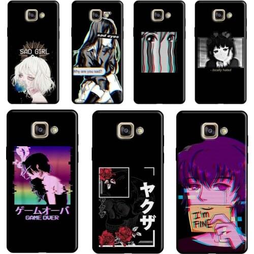 Sad Japanese Anime Aesthetic Case For Samsung Galaxy J1 J3 J5 J7 A3 A5 2016 2017 J2 Core J4 J6 Plus J8 A6 A7 A8 A9 2018