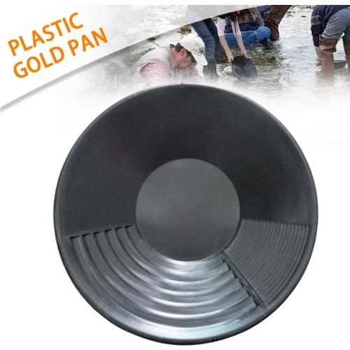 Black Plastic Gold Pan Basin Nugget Mining Dredging Prospecting for Sand Gold Mining Manual Wash Gold Panning Equipment