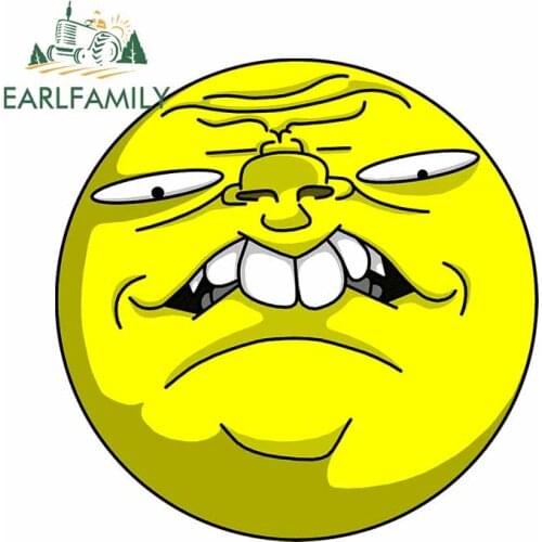 EARLFAMILY 13cm x 13cm for Angry Piggy Yellow Trunk Deal VAN Personality Decoration RV Occlusion Scratch Windows Car Stickers