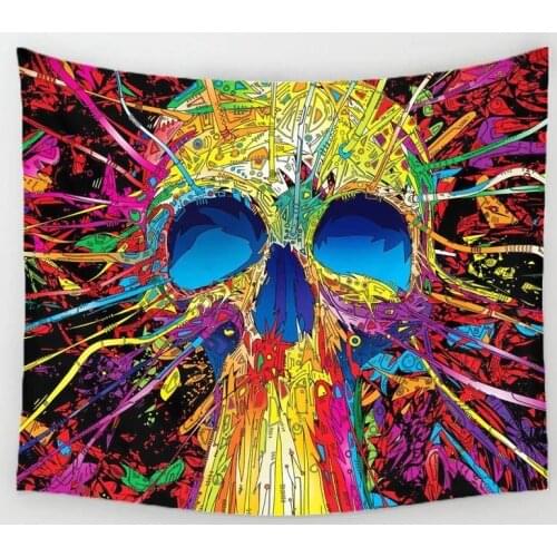 Melting Skull Tapestry Printed Wall Hanging Tapestry Polyester Tapestry