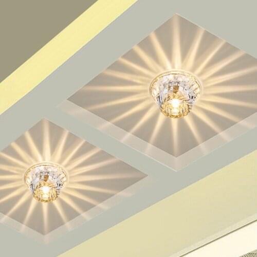 New Design LED Ceiling Lamp with Crystal Indoor Lighting For Bedroom Living Room Entrance Plafoniera LED Fixtures Lamparas techo