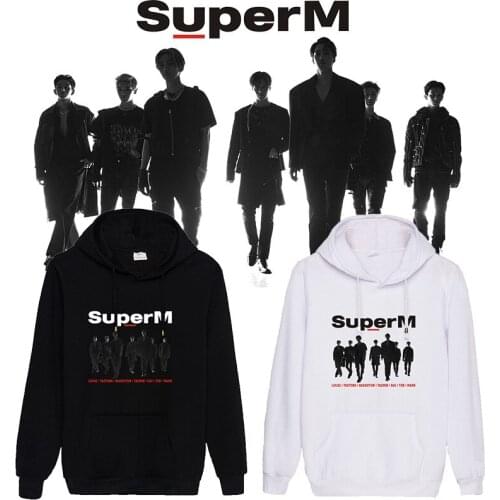 K-pop SuperM Album Unisex Casual Pullover TEN TAEYONG TAEMIN MARK KAI LUCAS Hoodie Tops