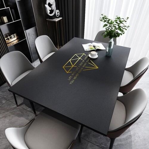 Leather tablecloth waterproof table cloth Heat-resistant table mat office Desk tablecloth customize leather table protector