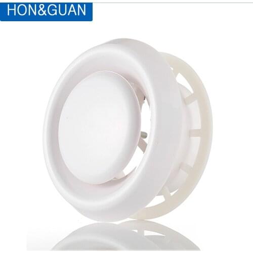 Hon&Guan Round Ceiling Air Vent Duct Fan Grill Extractor ABS Ceiling Outlet Vent/Air inlet Circular air Fan outlet