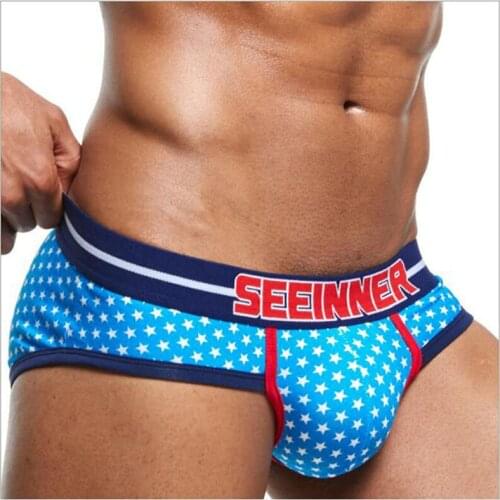 2018 New Cotton Star Sexy brand Men Underwear penis men briefs calzoncillos hombre gay Underwear slips sexy men