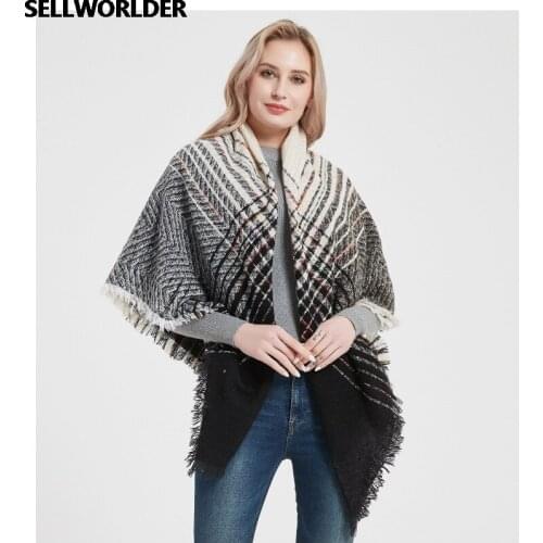 2020 NEW Women Stripe Winter Scarf Warm Fashion Square Scarves & Wraps