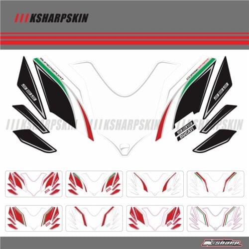 Front Fairing Motor Number Board 3D Gel Protector for Ducati Supersport 939 16 17