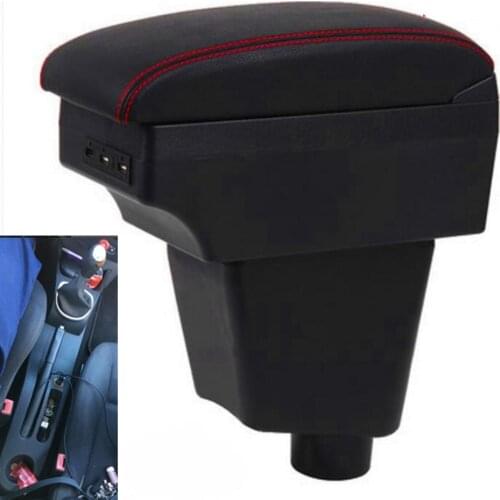 For Renault Clio 3 Captur Armrest box central Store content box with USB interface