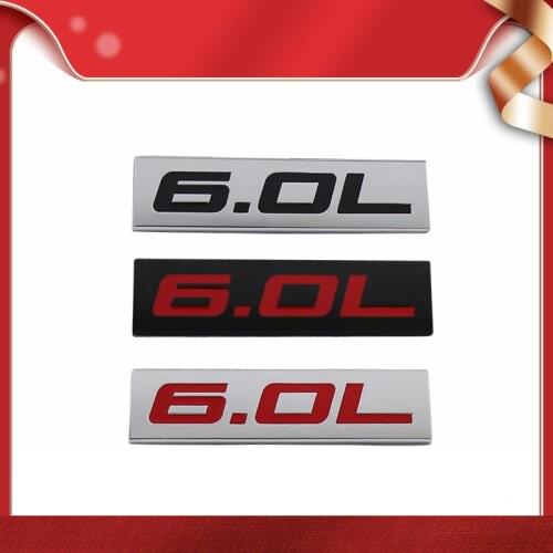 Premium 6.0L 6.0 L for Universal car Engine Hood Fender trunk Tail Rear Bonnet Nameplate Decal Emblem Badge Sticker