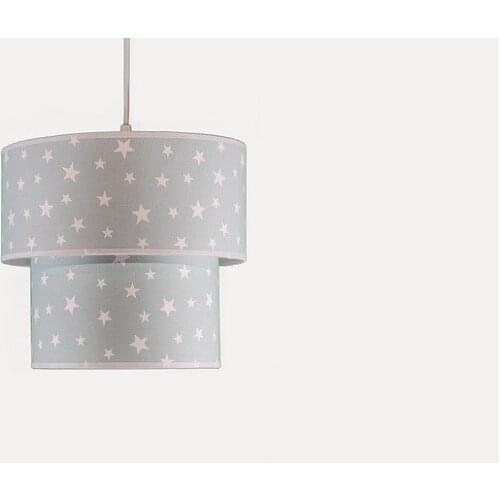 Senay Lightning, Children Room Double Cylinder Fabric Chandelier-Star