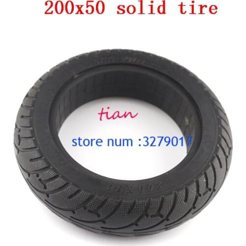 Good quality Tires 200x50 Solid Tire with Grooves for 8'' Electric Scooters 200*50 Solid Tyre motor