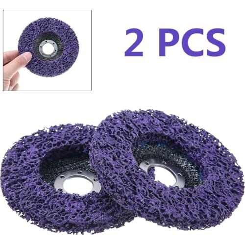 2pcs 40 Grit Grinding Disc Wheel 115mm/4.5" Poly Strip Disc Wheels Paint Rust Removal Abrasive Tools for Angle Grinder