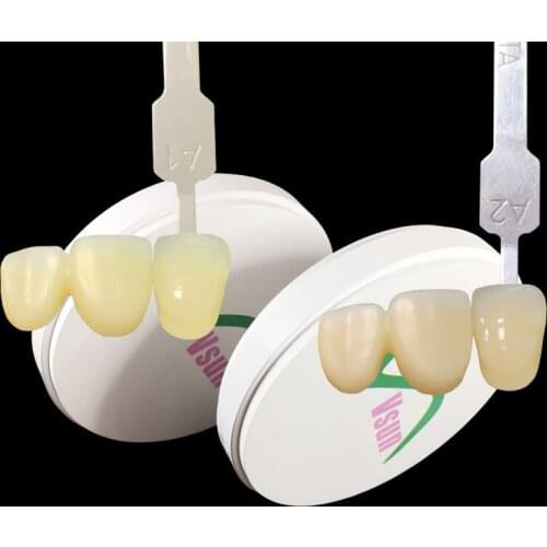 Vsun Dental ST Super Translucency Preshaded Colored Zirconia Discs Pucks Compatible with Roland D51 D52 Digi Milling System etc