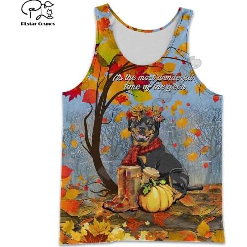 PLstar Cosmos Beautiful Dog Sleeveless Tank Top New Fashion Women Men Harajuku Casual 3D Print Animal Colorful Vest Style-2