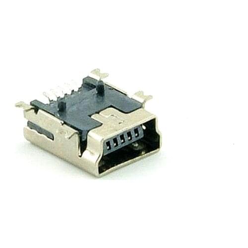 10pcs Mini USB 5pin Female Socket Connector 4foot for Tail Charging Mobile