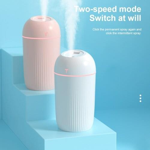 420ml USB Silent Air Humidifier Gentle Night Light Aroma Diffuser Continuous/Intermittent Spray Aroma Essential Oil Diffuser