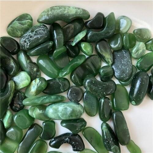 50g Natural Green Jade Chips Gravel Healing Stones Home Ornament Tank Bonsai Decoration
