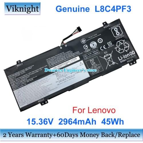 15.36V 45Wh L8C4PF3 Battery For Lenovo IdeaPad C340-14API C340-14IWL Ideapad S540 4ICP441110 5B10T09081 Laptop Batteries 2964mAh