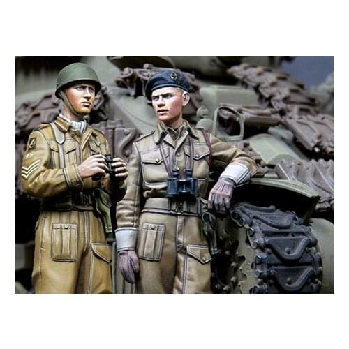 British resin soldier of World War II tank member two-person kit 1:35