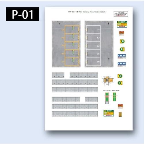 Sand Table Paper Model Road Facilities Scene Parking Lot Supporting Roads Road Model Scene