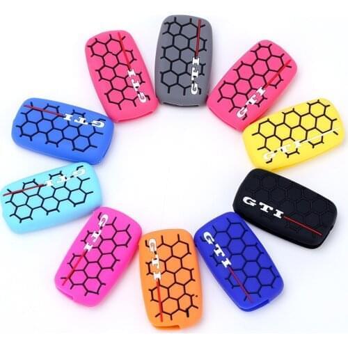 Creative Key Protector Silicone Folding 3 Button with Standard GTI Key Lock Cover Remote Control Protective Shell All Series
