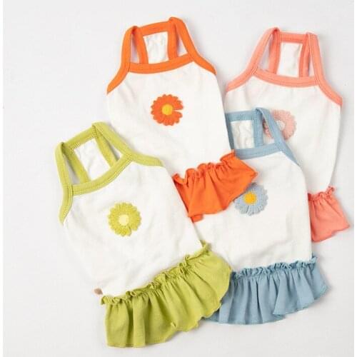 Small Dog Clothing Summer Cat Chihuahua Yorkshire Puppy Vest Skirt Poodle Bichon Pomeranian Schnauzer Clothing Pet Dress Outfit