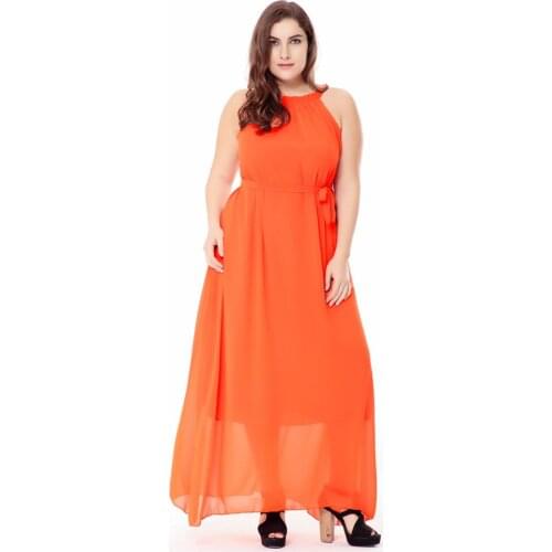 2021 Summer Hot Sale European And American Style Plus Size Bohemia Sleeveless Dress For Women