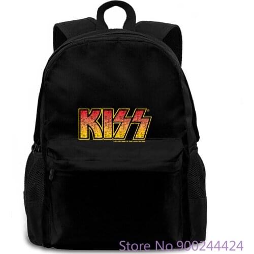 Kiss Vintage Logo Gene Simmons Rock Licensed women men backpack laptop travel school adult student