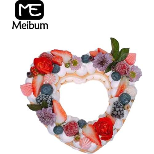 Meibum PET Plastic Cake Decorating Mold Baking Accessories Heart Valentines Day Wedding Party Cream Mousse Dessert Mould