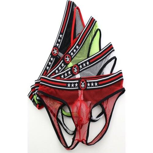 Men Briefs Open Backed Pants Breathable Interest Clubs Hollow Out Bucket Angle