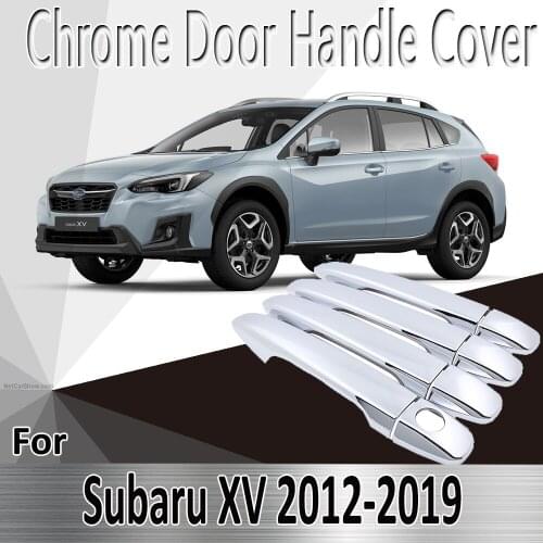 For Subaru XV Crosstrek 2012~2019 2013 2014 2015 2016 2017 Stickers Decoration Chrome Door Handle Cover Refit Car Accessories
