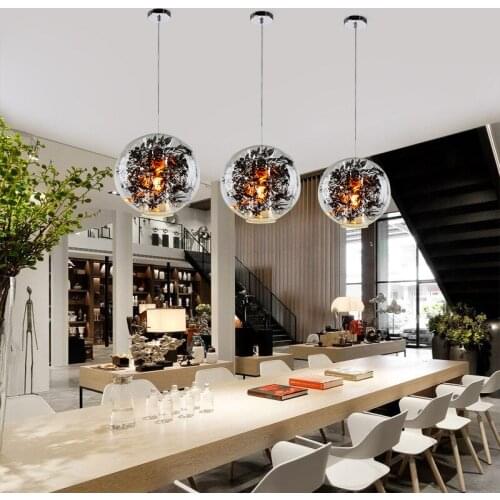 Nordic led glass ball luminaire suspendu pendant light commercial lighting pendant lights pendant lamp living room bedroom