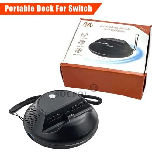 New Portable Cooling Heat Dissipation TV Dock Converter For Nintendo Switch Console Charging Station USB 3.0 HD Out Stand For NS