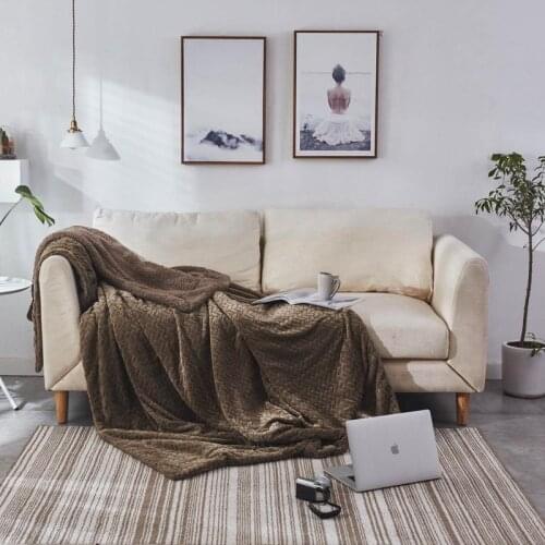 Sherpa Double layer Blanket Thick Soft Throw Blanket on Sofa Bed Plane Travel Plaids Adult Home Textile Cobe gray solid blankets