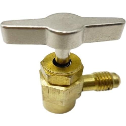 R134A Can Tap Valve Refrigerant Dispenser Tool 1/2 Acme Female to 1/4 SAE Male Flare