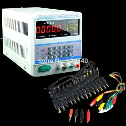 110v/220v 5Ps Display 30v 5a adjustable digital dc power supply DPS-305CF storage lock Features for Laptop Repair 37 free Plugs