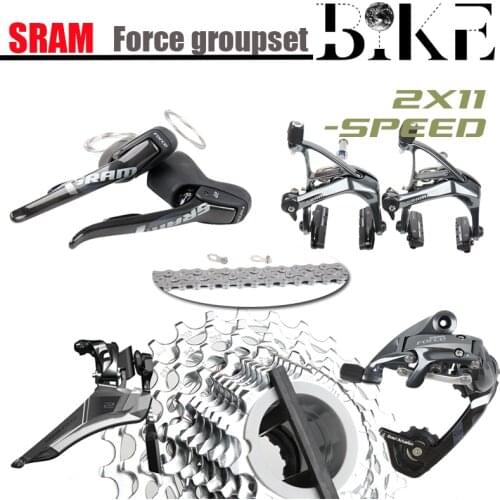 SRAM Force Rival 22 2X11 Speed Road Bike Bicycle Part Groupset Derailleur Kit Brake Cassette 11-28T 11-32T Without Crankset
