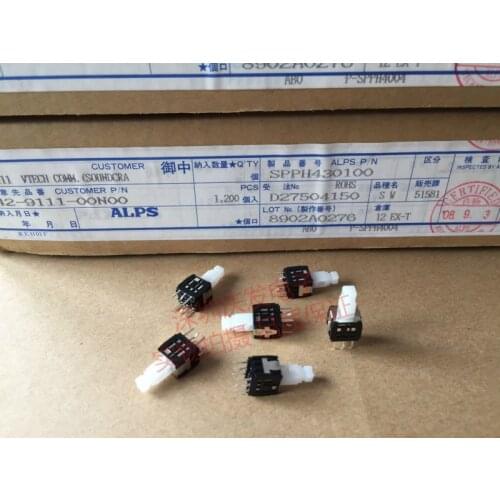 [VK] Japan ALPS SPPH430100 Push switch Self lock switch 6 pin 6 feet plug with lock Key switch button