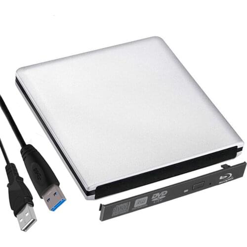 12.7mm USB 3.0 Blu-ray Drive External Optical Drives Enclosure SATA to USB External Case For Laptop Notebook without drive