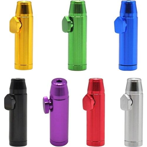 1pc 16mmx47mm Plastic/ 19mmx53mm Metal Snuff Dispenser Bullet Rocket Snorter Sunff Snorter Sniffer