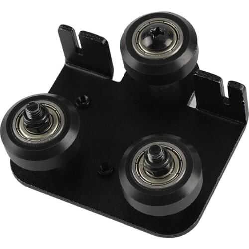 3D Extruder Back Support Plate with Pulley Extruding Backplate for Ender 3 Ender 3 Pro Cr-10 Cr-10S S4 S5 Series 3D Printers