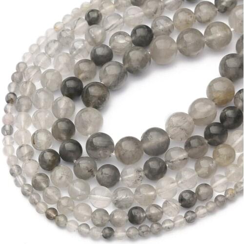 Natural Stone Beads Cloud Crystal Round Loose Beads For Jewelry Making Bracelets/Necklace DIY Needlework Accessories 4/6/8/10MM